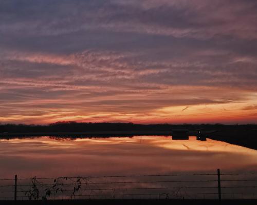 Sunset at closing hours