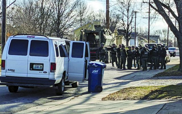 THE STAR TEAM IS READY to help ESPD in serving a search warrant. JIM RICE | Submitted