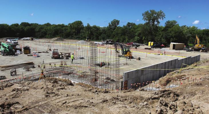 THE BUILDING going up to replace Westview Elementary School at Wornall and Lodwick covers a broad area. The work will take nearly a year to complete. J.C. VENTIMIGLIA | Staff