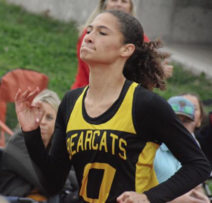 ORRICK SENIOR Anela Fletcher finishes the girls 200-meter run at the Bruce Finlayson Invitational. SHAWN RONEY | Staff