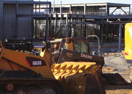 AT THE NEW Cornerstone Elementary School, the superstructure is up, along with most exterior walls. J.C. VENTIMIGLIA | Staff