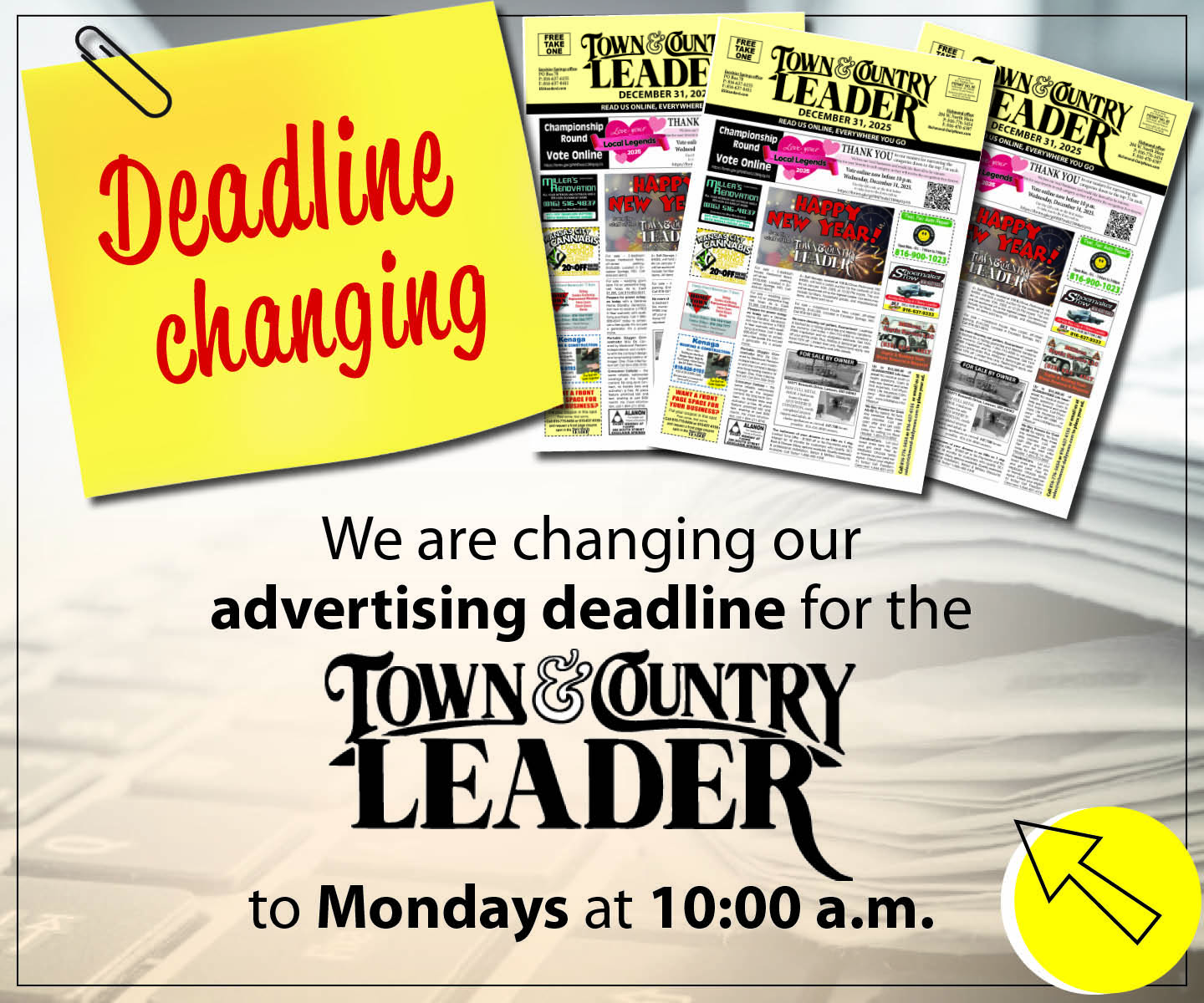 Deadline changing for T&C Leader
