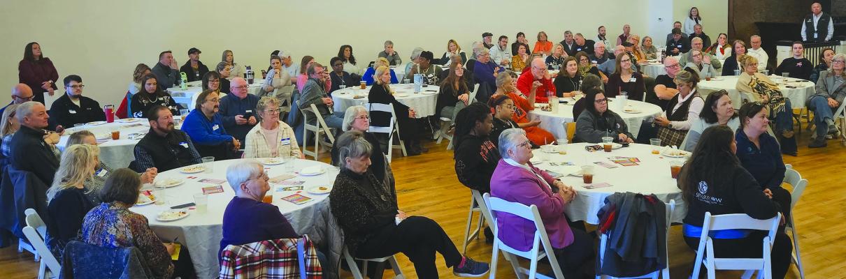 ATTENDEES FILL THE ROOM during an Excelsior Springs Area Chamber of Commerce luncheon as city officials and program leaders share updates on long-term planning and community programs. MIRANDA JAMISON | Staff