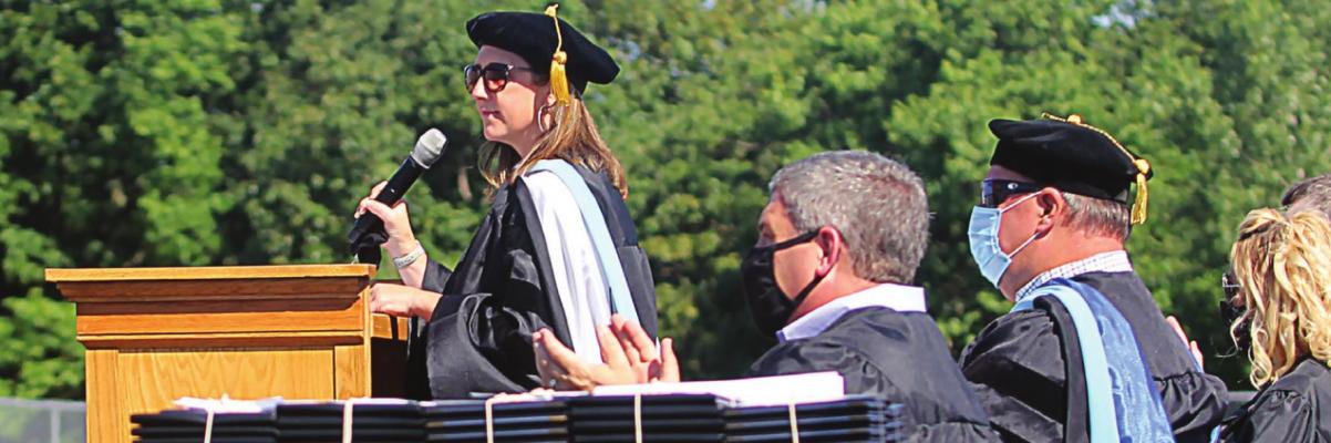 PRINCIPAL Christen Everett says no words can bring back the loss of a traditional senior year, but the class of 2020 showed grace, patience and courage.