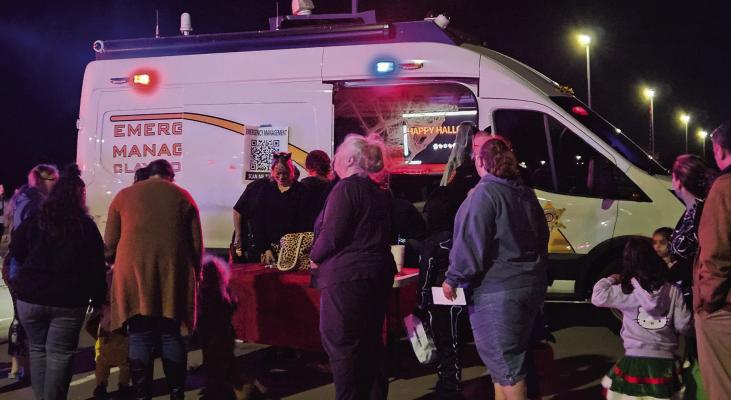 TRUNK OR TREAT participants check out Clay County Sheriff’s Office’s emergency management van. MIRANDA JAMISON | Staff