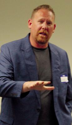 FAMILY WEALTHCARE CENTER Financial Advisor Greg Broadbent discusses financial planning and tax-efficient business strategies as the sponsor of a recent Chamber Lunch and Learn event. MIRANDA JAMISON | Staff