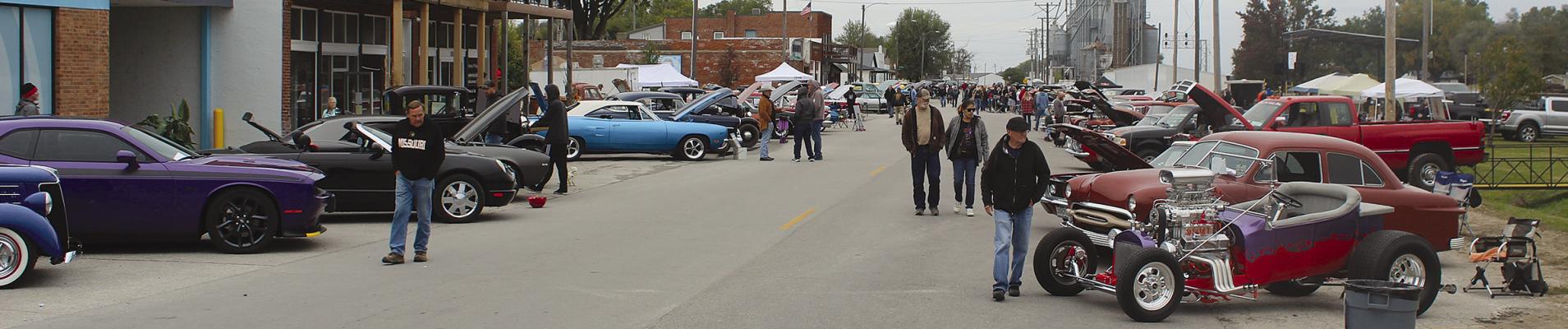ORRICK ANNUAL CAR SHOW participants fill South Front Street with vintage vehicles and bowls of candy. MIRANDA JAMISON | Staff