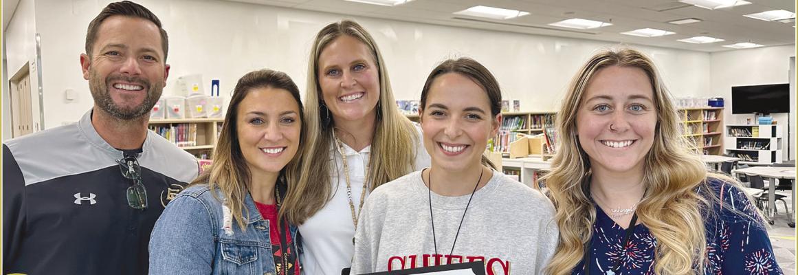 EXCELSIOR SPRINGS SCHOOL District names Cassandra Schutte (center) as Classified Employee of the Month for her dedication to caring for students at Cornerstone Elementary. Submitted