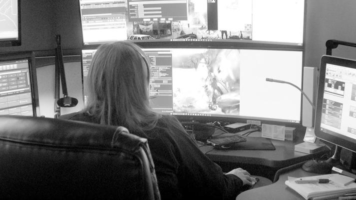 Excelsior Springs Police Department Dispatcher Marissa Gregorwich is ready to answer emergency calls as a first responder. MIRANDA JAMISON | Staff