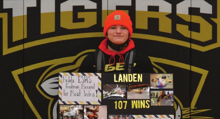 LANDEN DAVIS has surpassed his 100th career win in high school wrestling.