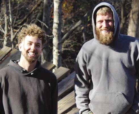 RYAN NEER (left) and Devon Harris aim to bring mountain biking to the masses by building trails in area towns, including Excelsior Springs. SHARON DONAT | Staff