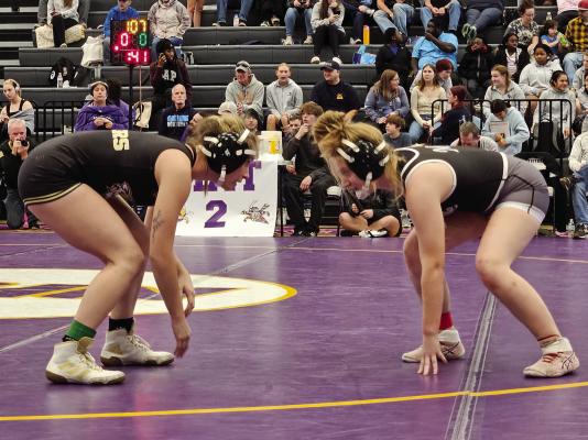 THE EXCELSIOR SPRINGS varsity girls wrestling team adds a fifth-place finish at the Tussle for the Tiara to its list of achievements. MIRANDA JAMISON | Staff