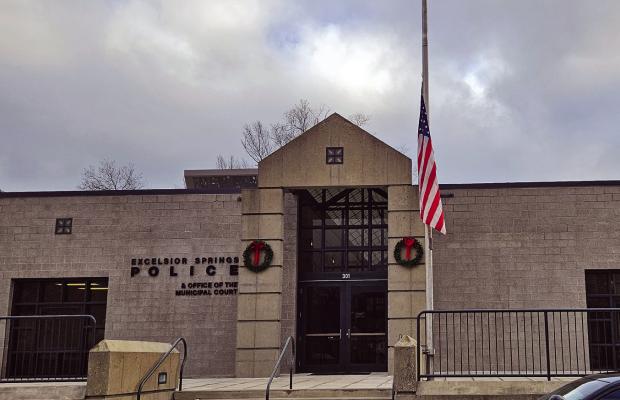 THE EXCELSIOR SPRINGS Police Department puts their flag at half-mast in honor of the late President Jimmy Carter. MIRANDA JAMISON | Staff
