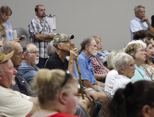 THE AUDIENCE IS filled with residents eager to hear from candidates seeking federal and state offices during the candidate forum. SHARON DONAT | Staff