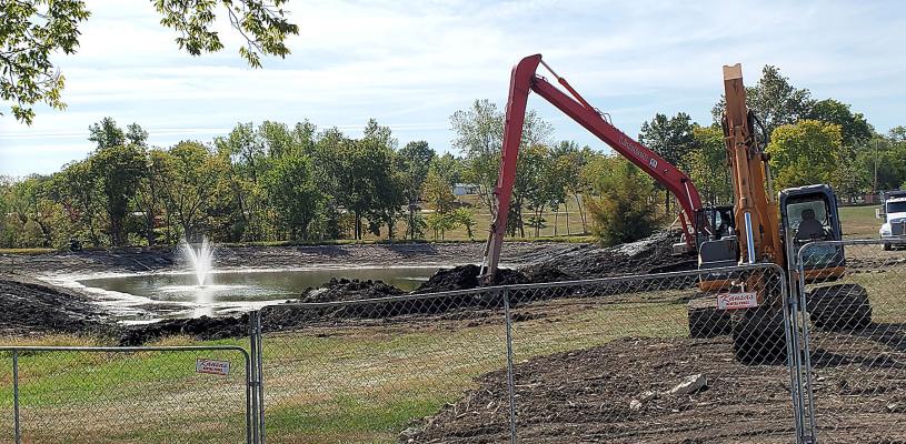Dredging of Powell Lake has already begun so that it will hold more stormwater and help prevent flooding downstream. SOPHIA BALES | Staff