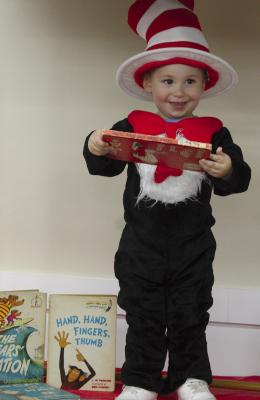 KASHTON WILLIAM HURT shows off a Dr. Seuss book while wearing his Cat in the Hat costume. See more photos on Page 4. MIRANDA JAMISON | Staff