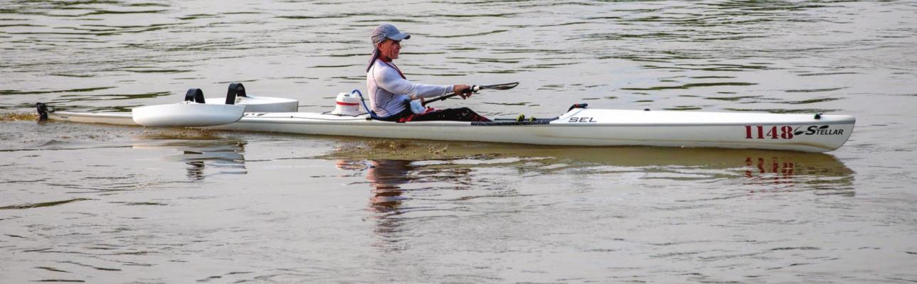 GARY SANSON competes in the Missouri American Water MR340, a race from Kansas City to St. Charles. He takes sixth in the solo category and 18th overall out of more than 500 competitors. SANDY HILES Photography
