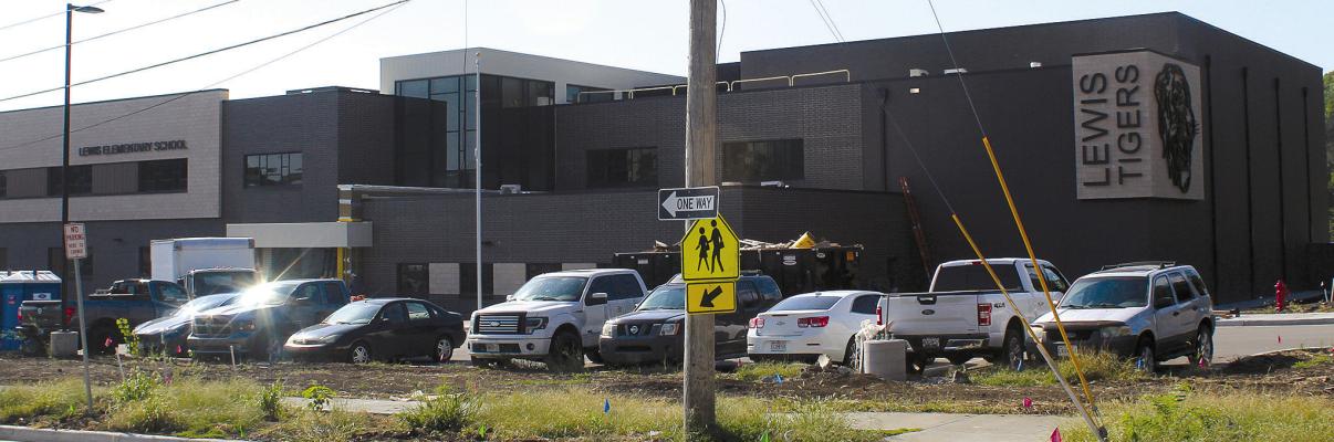 WORK CONTINUES ON Lewis Elementary School with plans to open after the winter school break. SHARON DONAT | Staff