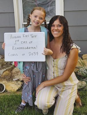 AURORA TAFF starts her first day of school at Lewis Elementary. MIRANDA JAMISON | Staff