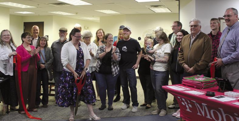 COMMUNITY MEMBERS and local leaders recently celebrated the opening of The Co-Op at Excelsior Springs. Organizers officially launched the coworking and community gathering space with a ribbon-cutting ceremony and open house. MIRANDA JAMISON | Staff