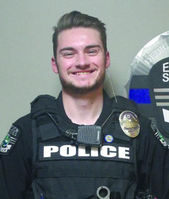 OFFICER DEVEN BIERLE starts his first shift with ESPD. MIRANDA JAMISON | Staff
