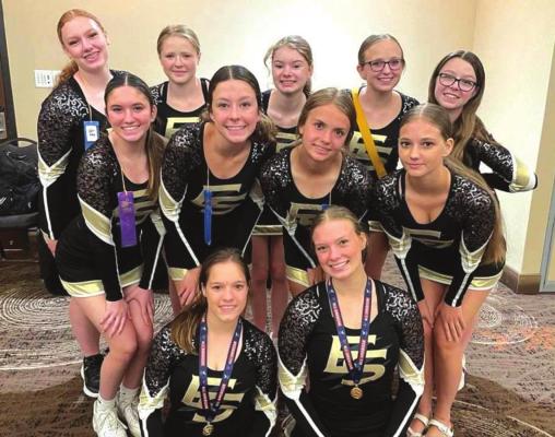 FROM LEFT, front row, Kelsey Coleman and Grace Nedblake; second row, Lacy Adair, Reece Roberts, Abby Rash, Kyndra O’Dell; third row, Reagan Bishop, MaKenna Maring, Evie Selby, Kaylee Wilmes and Ragan Roberts. EMILY WEST | Staff