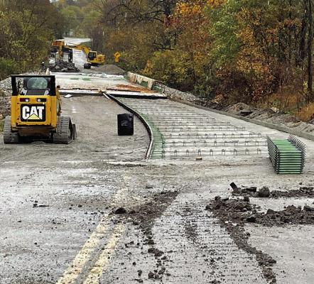 WITH A DECEMBER completion date set, weather permitting, Missouri Department of Transportation (MoDOT) Communication Specialist Katie Manzke said maintenance crews have been taking advantage of the road closure to trim back brush. KATIE MANZKE | Submitted