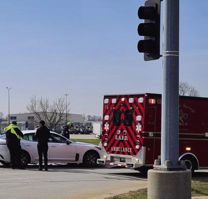 Excelsior Springs Fire Department responds to the scene of a motor vehicle accident at the corner of 69 Hwy and Vintage Dr. MIRANDA JAMISON | Staff
