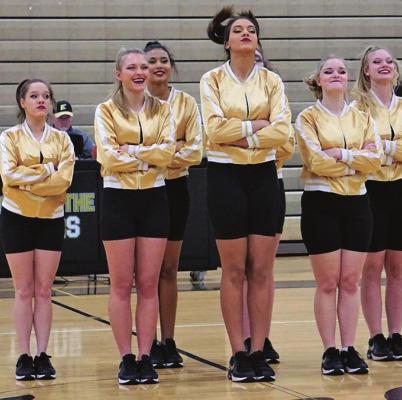 THE TIGERETTES, seen performing their pop routine during a home basketball game, are this year’s Missouri Dance Team Association state Division 3 prop dance champions. DUSTIN DANNER | Staff