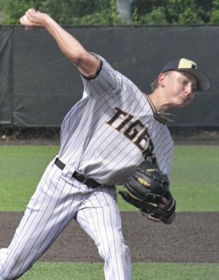 HENRY CROWLEY helps Excelsior Springs close the regular season with a 10-0 win over visiting Grandview by throwing two innings as the Tigers’ starter.