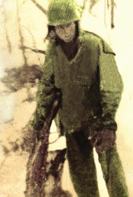 A FADED photograph, retouched, shows Ira Anderson while serving 70 years ago during the Korean War.