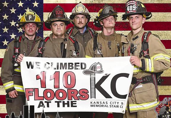 EXCELSIOR SPRINGS Fire Department firefighters participated in the Kansas City 9/11 Memorial Stair Climb. Their goal was to deliver a heartfelt tribute to the fallen firefighters of Sept. 11, 2001, honoring their bravery and sacrifice. ESFD | Submitted