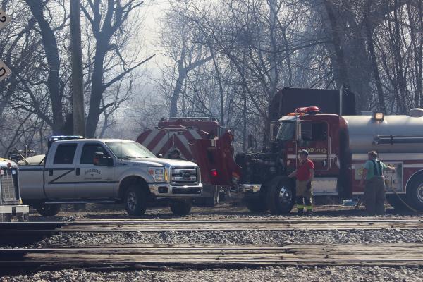 Burning levy left unattended, blaze ignites