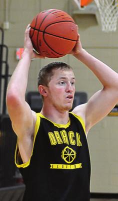 BLAKE BUCHANAN looks to pass during one of Matt Brownsberger’s practices.