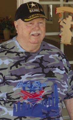 CLAY COUNTY veteran Barry Dale describes his experience on the Kansas City Honor Flight. Dale flew to the nation’s capital in late September. ELIZABETH BARNT | Staff