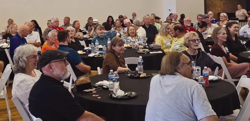 LOCAL RESIDENTS AND BUSINESS representatives gather for an Excelsior Springs Chamber luncheon highlighting local health care, community efforts and resources. MIRANDA JAMISON | Staff