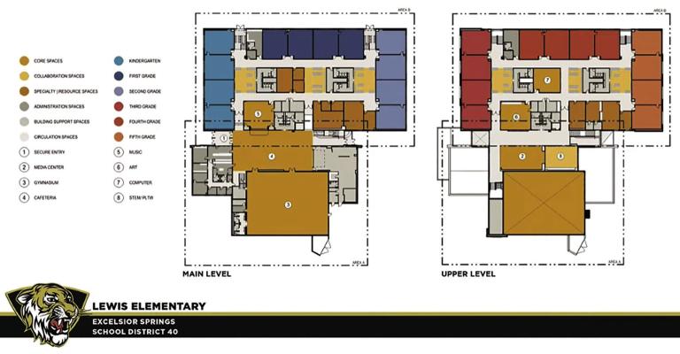 INCITE DESIGN STUDIO presents detailed floor plan for new Lewis Elemntary School. Submitted