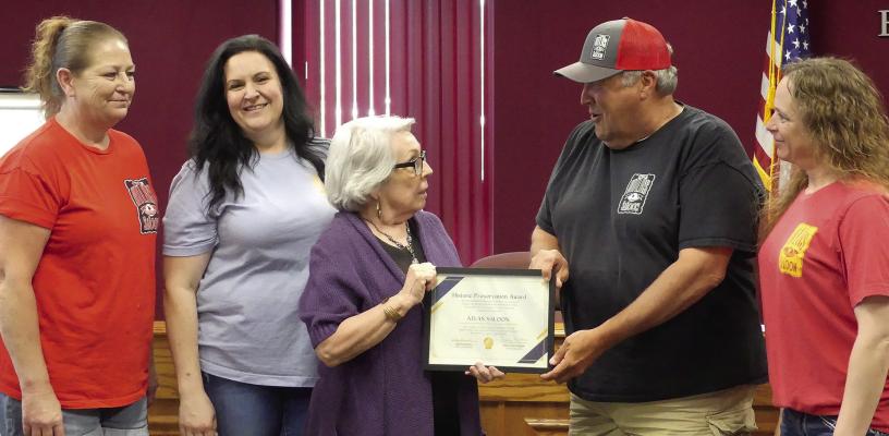 BETTY BISSELL AWARDS Jim and Cheri McCullough the commercial property preservation award. ELIZABETH BARNT | Staff