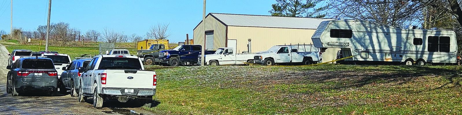 RAY COUNTY SHERIFF’S Office tapes off the crime scene after responding to a report of someone being shot. MIRANDA JAMISON | Staff