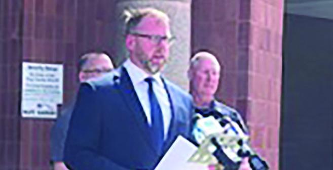 FOLLOWING TWO major drug arrests related to fentanyl and other controlled substances, the Clay County Prosecutor’s Office and the North Kansas City Police Department conduct a joint press conference. Submitted
