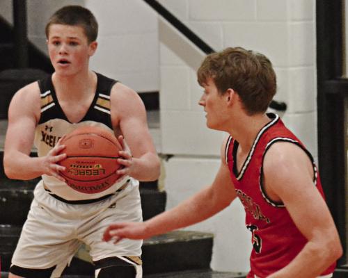 KLAYTON GLASSY looks to pass Dec. 21 against visiting Odessa. DUSTIN DANNER | Staff