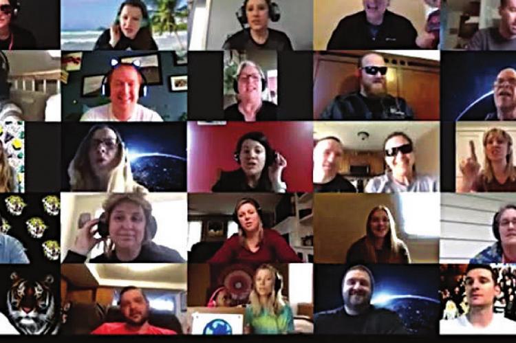 THESE ARE SOME of the many Excelsior Springs High School teachers who recreate a video to make the world a better place in a time of world crisis.