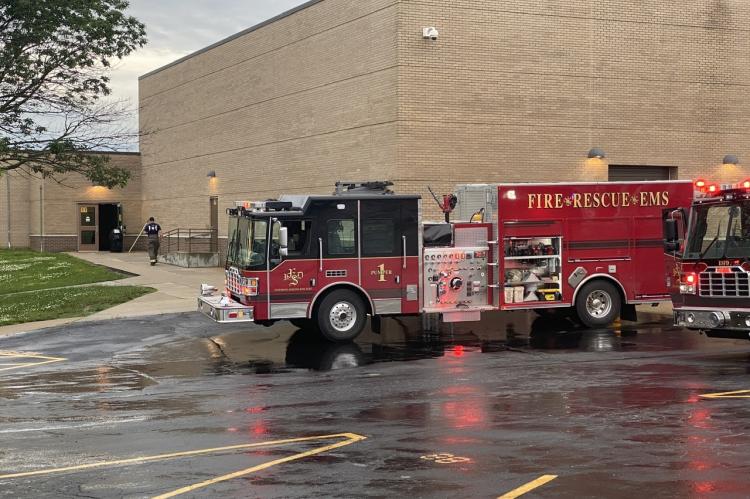 ESFD on the scene at the high school