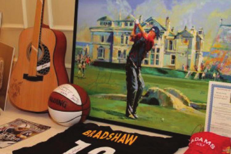 PARTICIPANTS IN the auction following the Gregg Williams Tiger Golf Classic on July 9 at Excelsior Springs Golf Course can expect to bid on signed memorabilia from A-list sports and entertainment celebrities. FROM THE GREGG WILLIAMS FOUNDATION WEBSITE