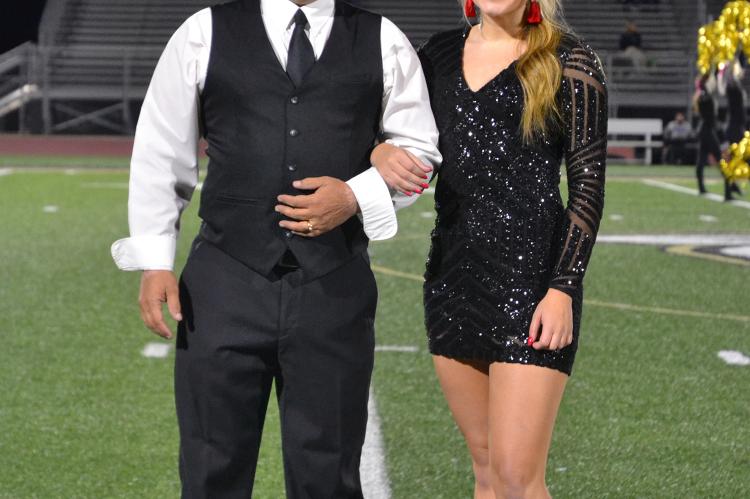 Junior Princess candidate Kyli Crowley with her father, Matthew Crowley. (Photo by Jae Juarez)