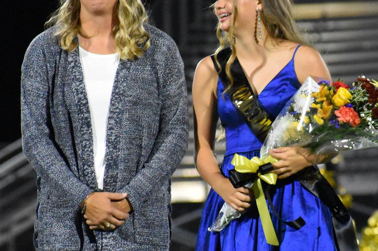 Freshman Princess Abby Rash with her mother, Julie Rash. (Photo by Christi Rice)