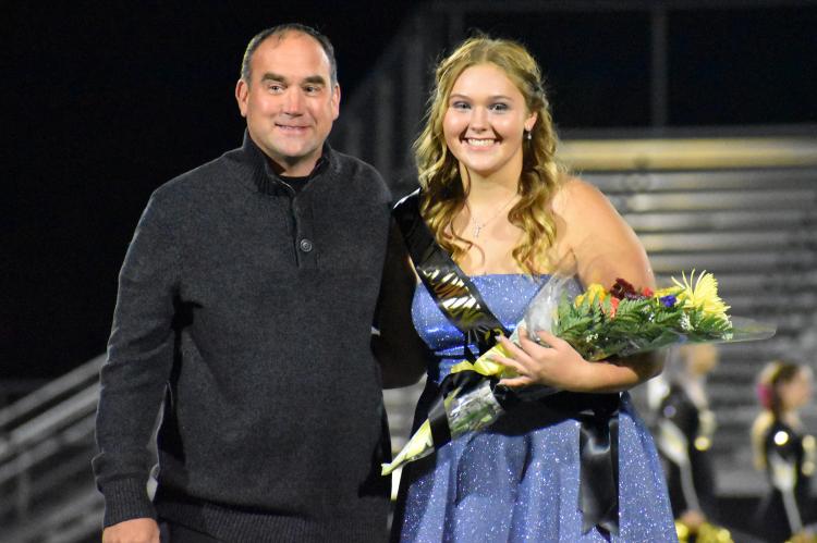 Junior Princess Kailey Sejkora with her father, Jason Sejkora. (Photo by Christi Rice)