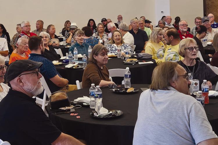 LOCAL RESIDENTS AND BUSINESS representatives gather for an Excelsior Springs Chamber luncheon highlighting local health care, community efforts and resources. MIRANDA JAMISON | Staff