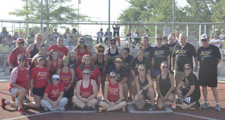 CANCER PATIENT Presley Minnick brings together alums of the Excelsior Springs and Richmond high school softball programs for a charity ballgame July 21 at Miracle Field No. 1 in Excelsior Springs. DUSTIN DANNER | Staff