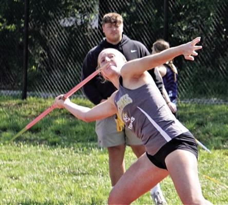 KINLEY ROGERS will represent Excelsior Springs in the girls javelin this weekend at Class 4 state track and field competition in Jefferson City. DUSTIN DANNER | Staff